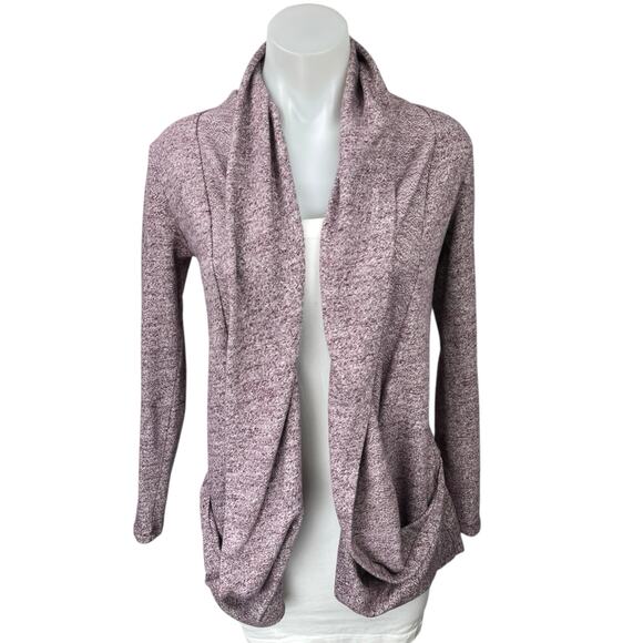 UGG Purple Long Sleeve Knit Shawl Collar Open Cardigan Sweater Top Size XS - Picture 1 of 4